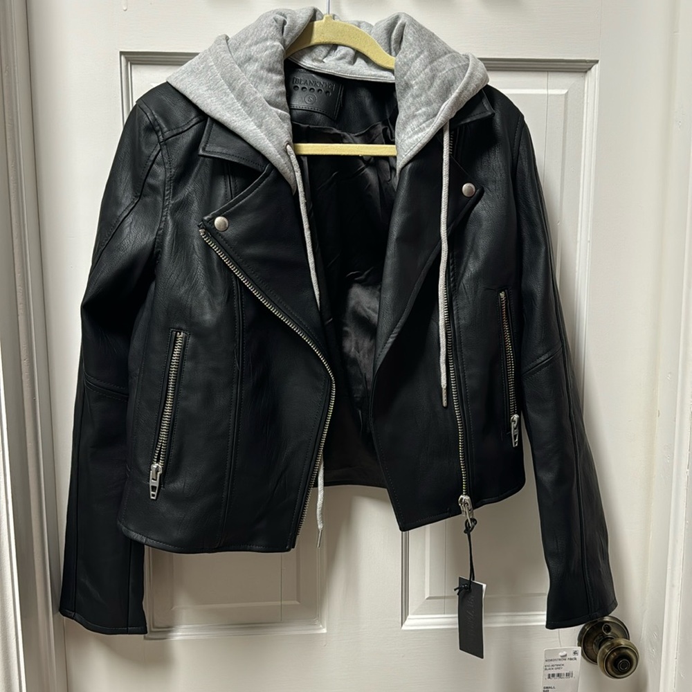 Faux black leather jacket size small from Nordstrom Rack
